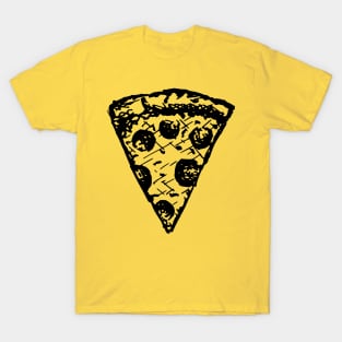 Ink Pizza Slice Sketch T-Shirt